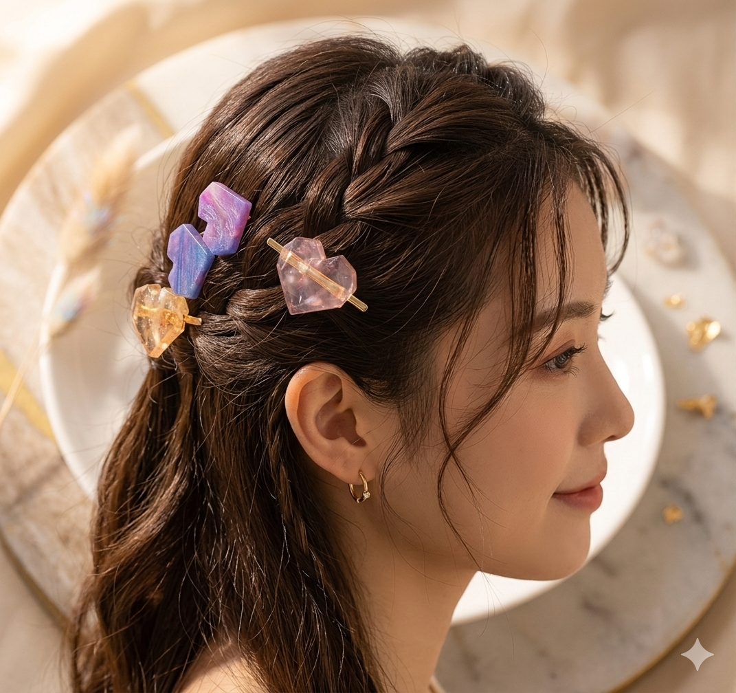 Raisin hair clip daimond
