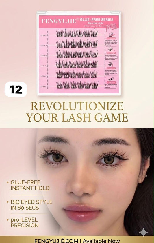 A Eye lashes ( no glue required)