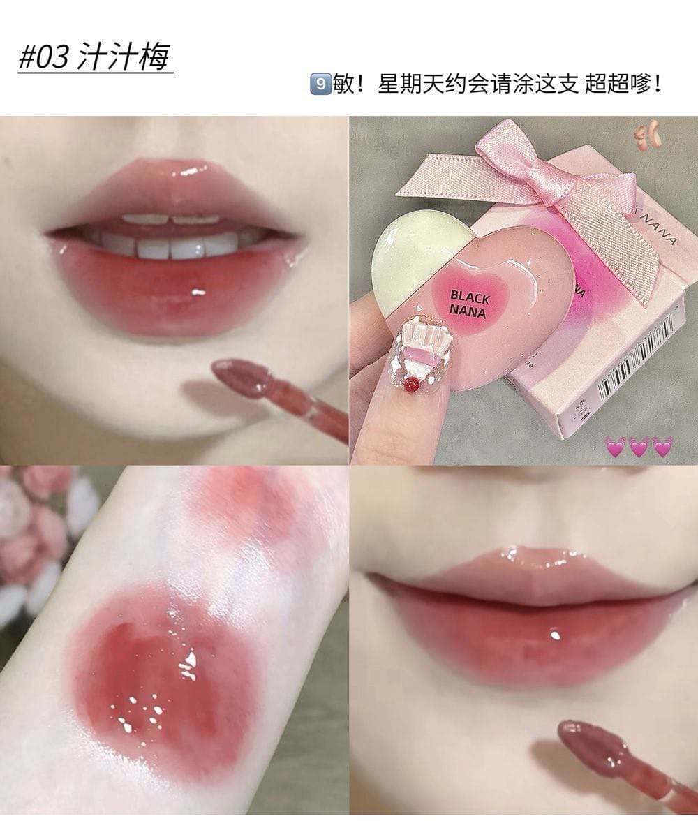 BLACK NANA heart lip gloss