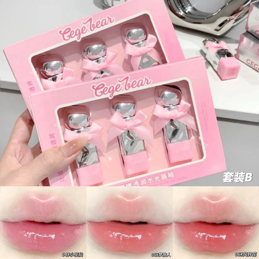 GEGE BEAR BOW LIPGLOSS SET