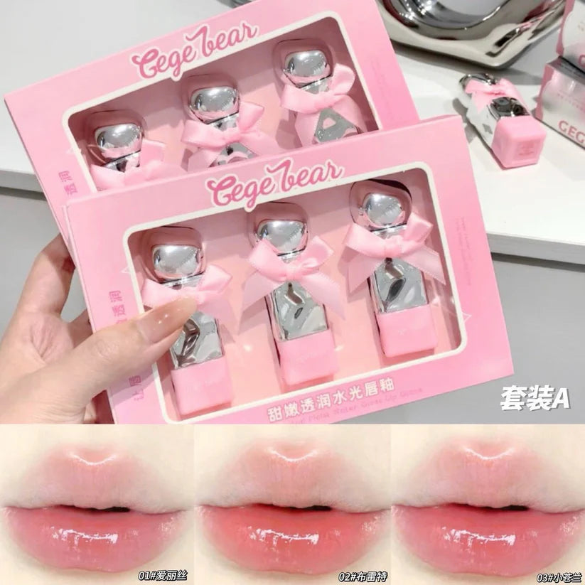 GEGE BEAR BOW LIPGLOSS SET