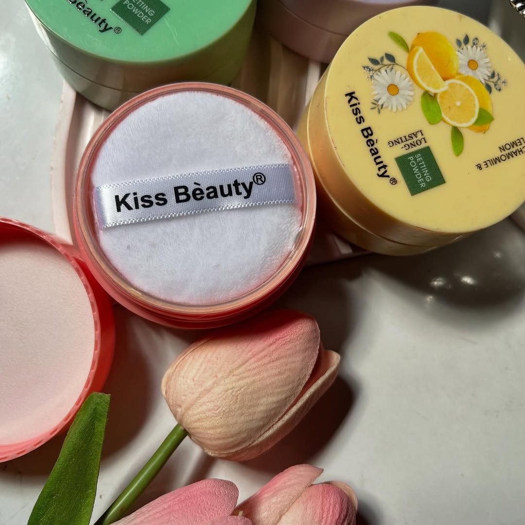 Kiss Beauty setting powder long lasting / oil control + free pad