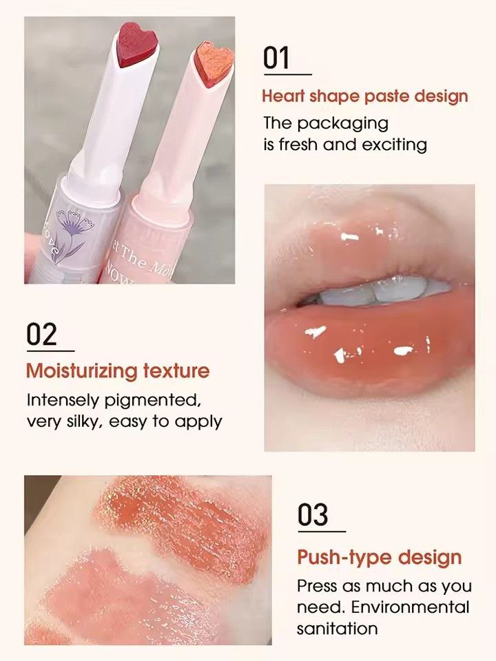 A aGEGE BEAR HEART SHAPED LIPSTICK / LIPGLOSS