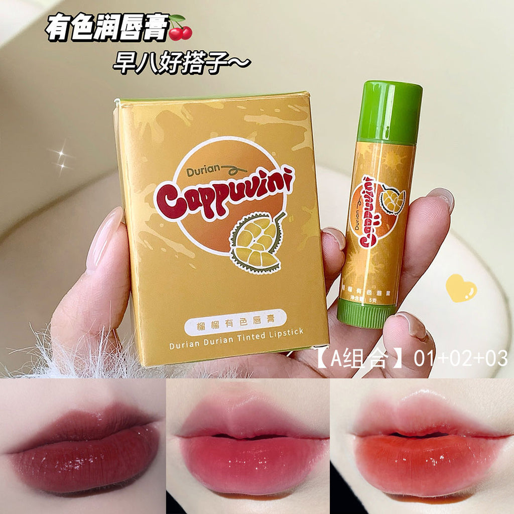 Cappuvini Durian Tinted Lip Balm set 3 pcs
