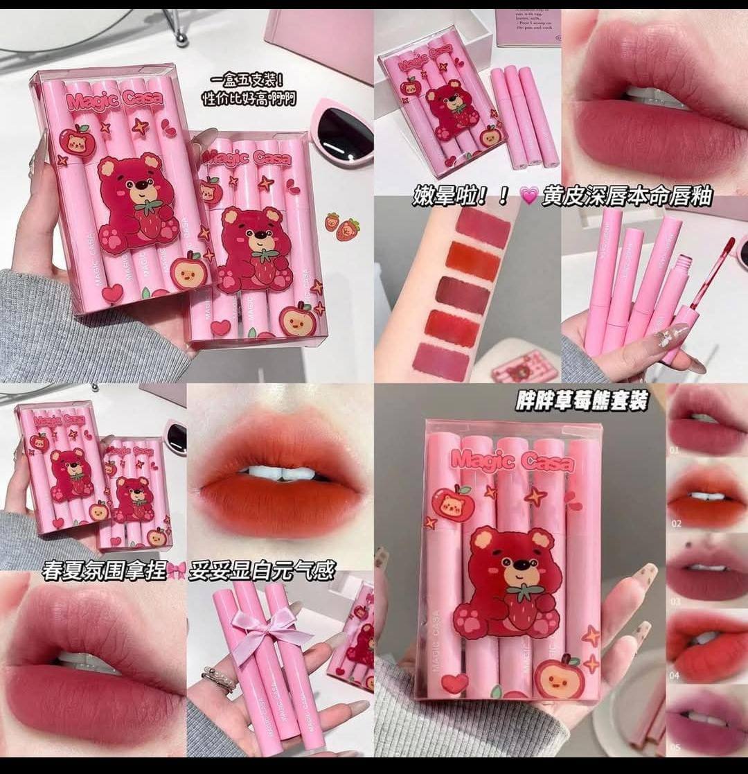 A Magic Casa Matte Lipstick 5 pcs set