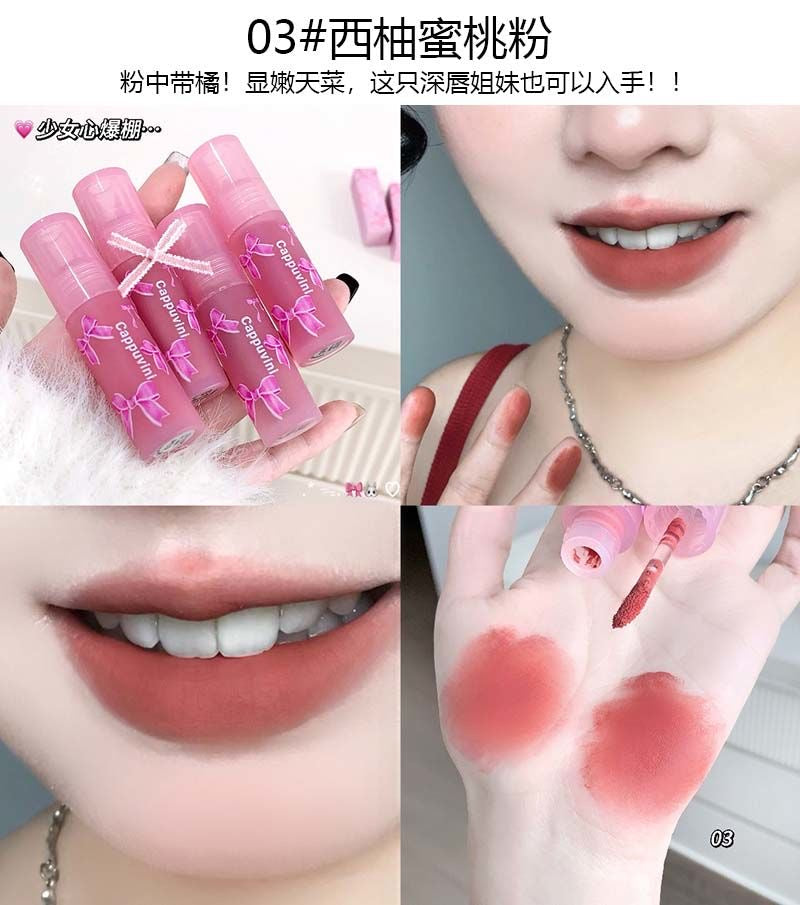 Cappuvini lipgloss & lipmud lipstick 4 pcs box
