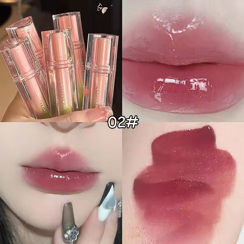 A Cappuvini Lip Glaze Glass Mirror- Moisturizing & Shinny Lip Gloss
