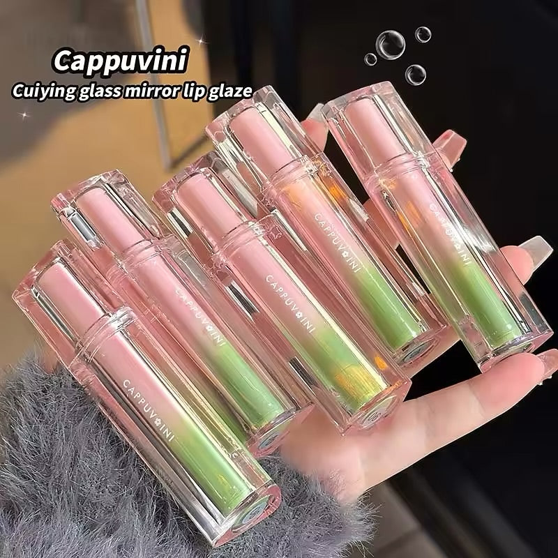 A Cappuvini Lip Glaze Glass Mirror- Moisturizing & Shinny Lip Gloss
