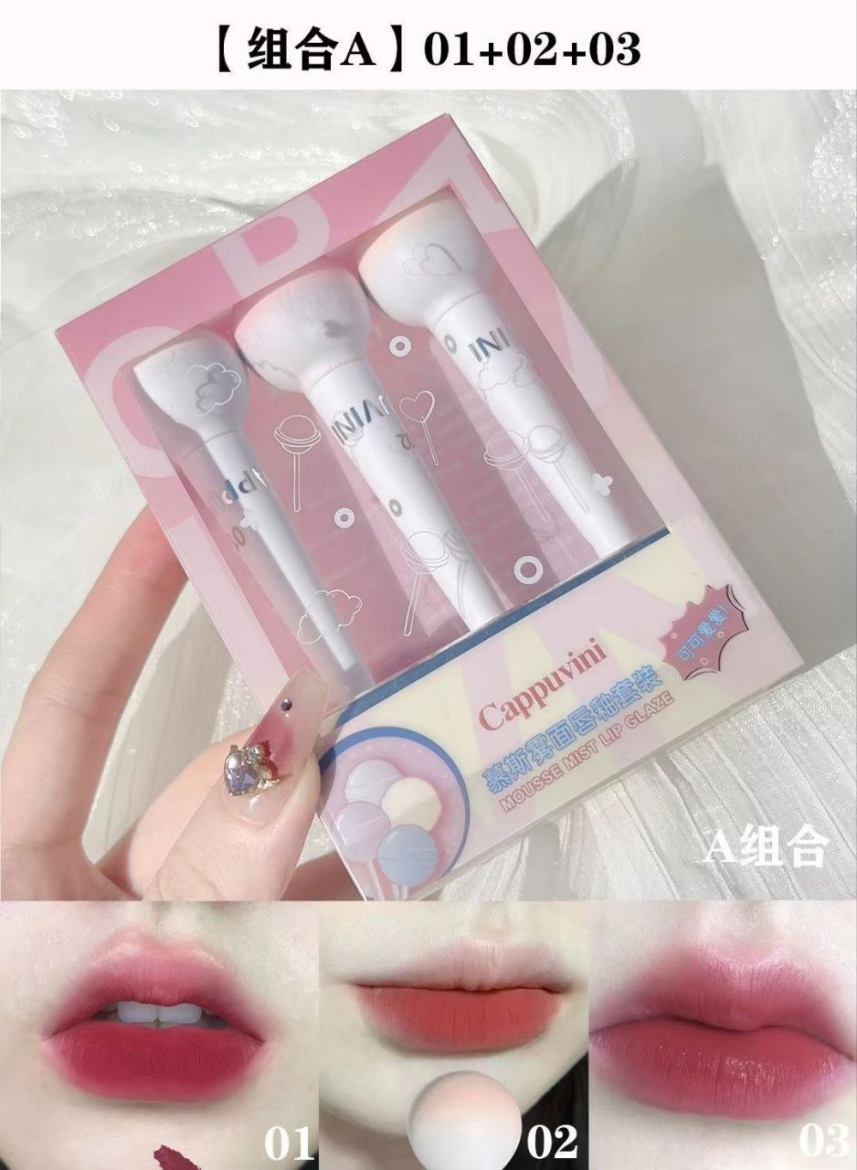 A Cappuvini velvet smooth lipmud lipstick
Set 6 pcs
