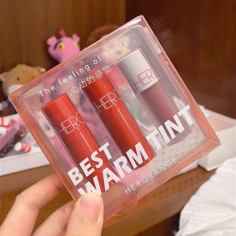 A Herorange velvet smooth lipstick set 3 pcs