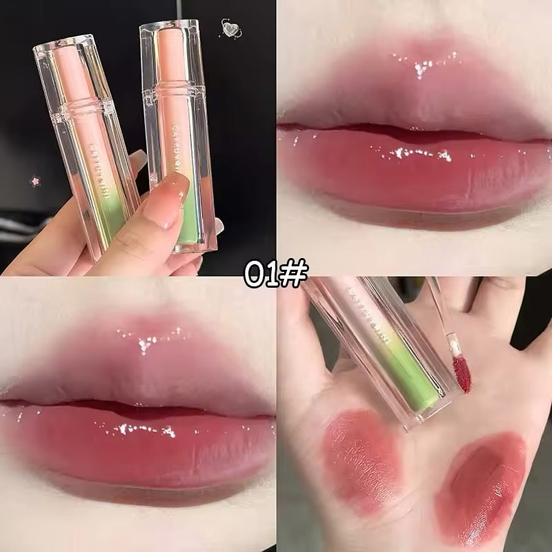 A Cappuvini Lip Glaze Glass Mirror- Moisturizing & Shinny Lip Gloss