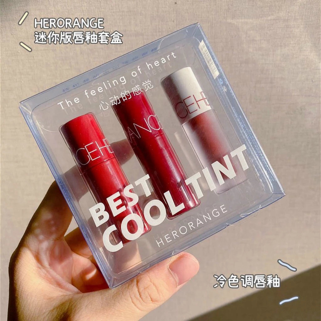 A Herorange velvet smooth lipstick set 3 pcs