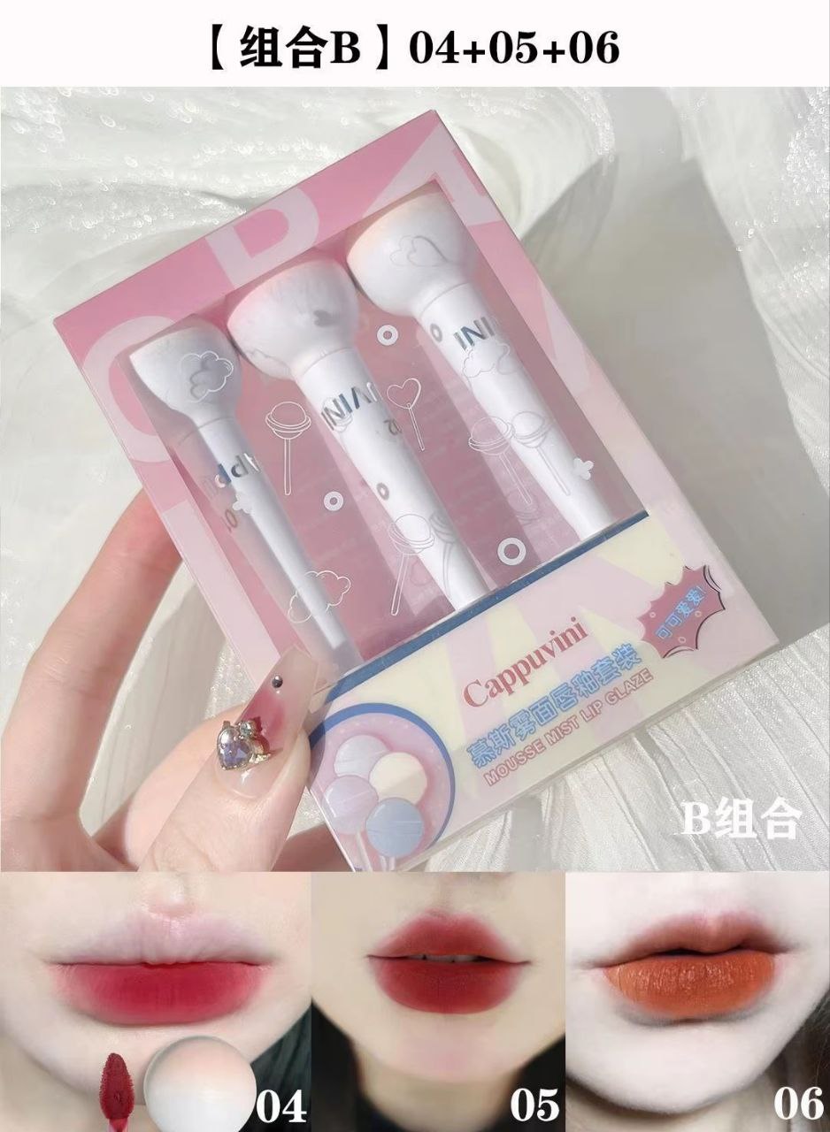 A Cappuvini velvet smooth lipmud lipstick
Set 6 pcs