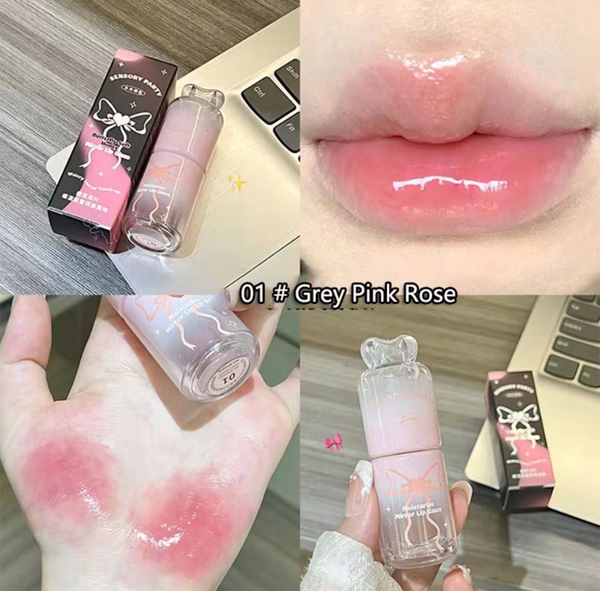 A sensory party moisturizing mirror lip Glaze