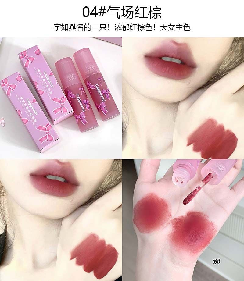 Cappuvini lipgloss & lipmud lipstick 4 pcs box