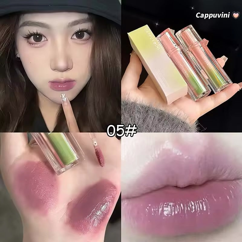 A Cappuvini Lip Glaze Glass Mirror- Moisturizing & Shinny Lip Gloss