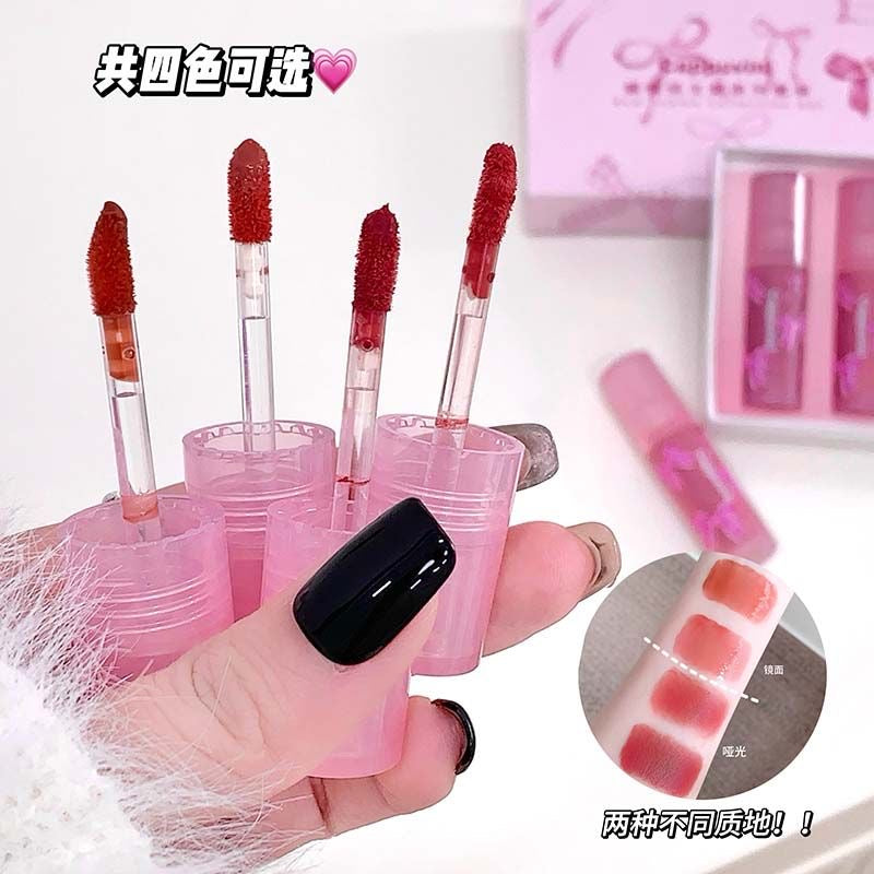Cappuvini lipgloss & lipmud lipstick 4 pcs box