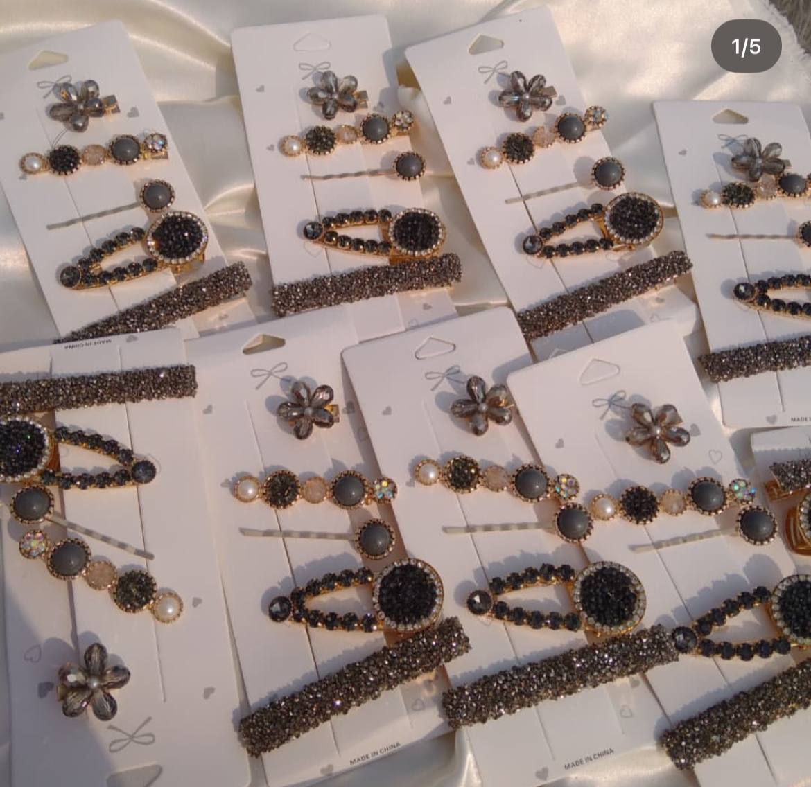 Black star Hair clip card
