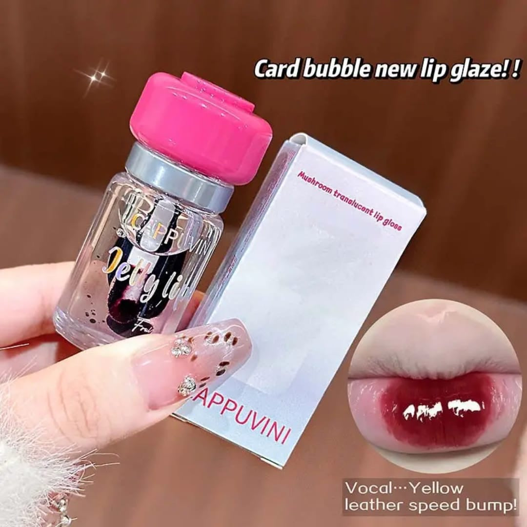 Cappuvini  jelly lips 💋 mushroom transculent lipgloss