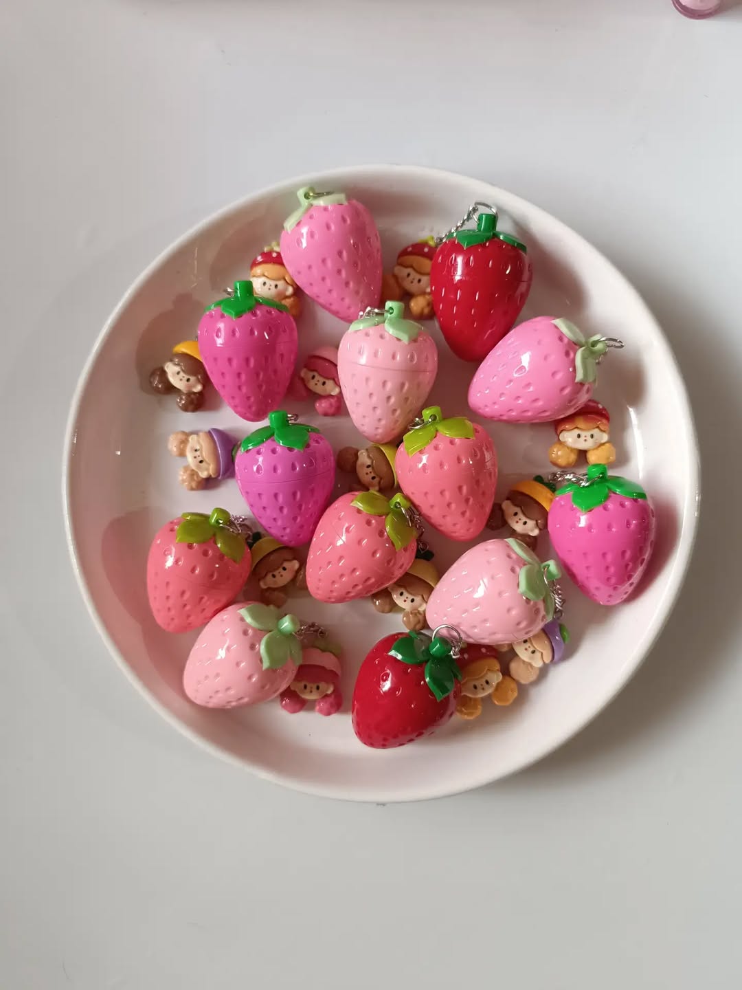 Strawberry girly with  chain lip balm