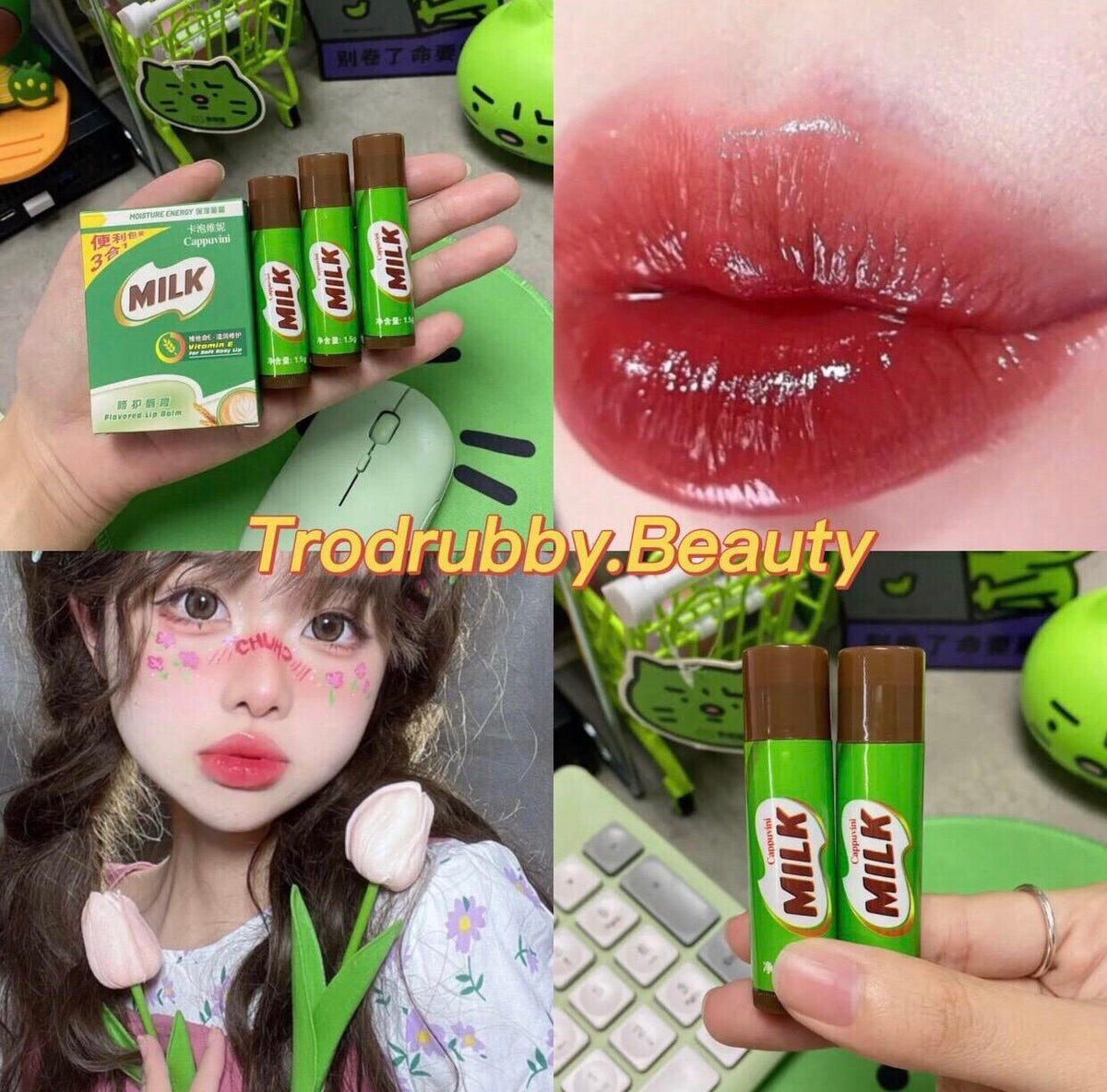 A aCappuvini milk tinted lip balm