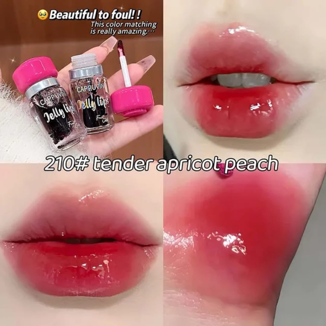 Cappuvini  jelly lips 💋 mushroom transculent lipgloss