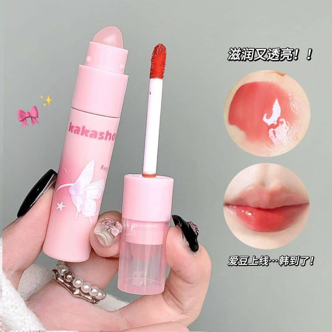 A aKaka show gloss with silicon applicator + brush stick ( 2 applicator )
