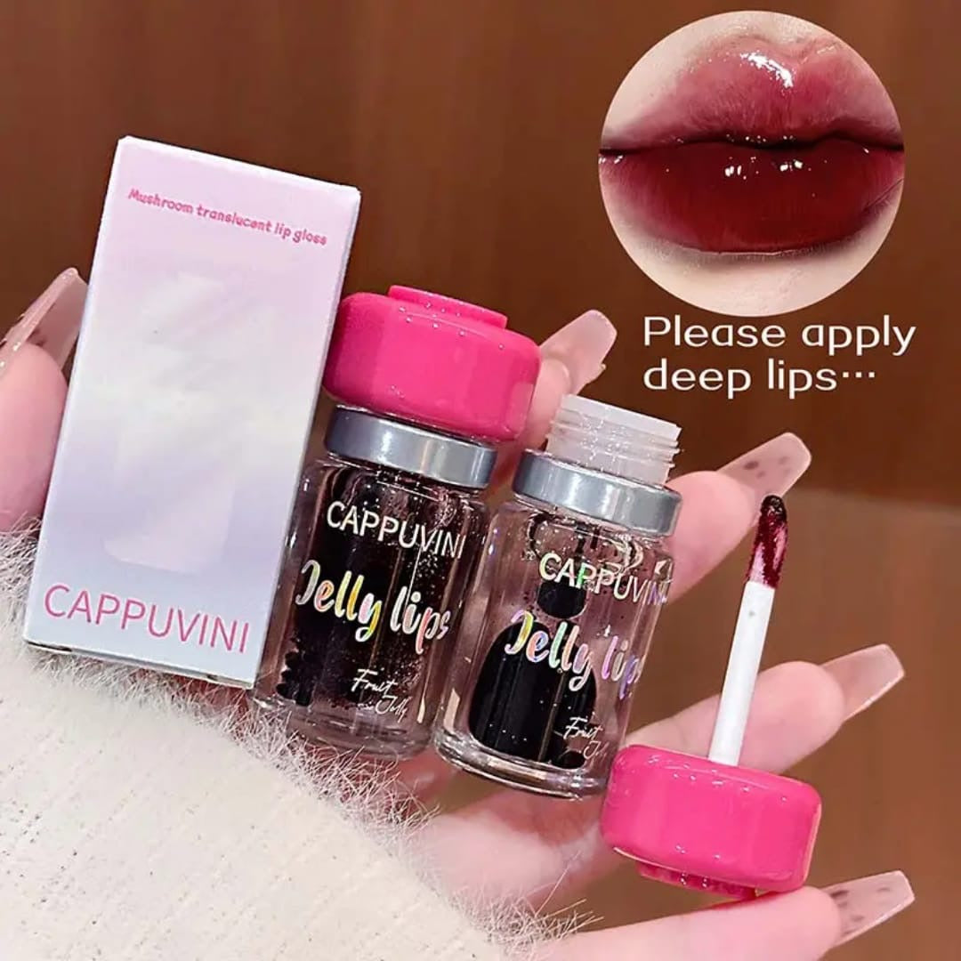 Cappuvini  jelly lips 💋 mushroom transculent lipgloss