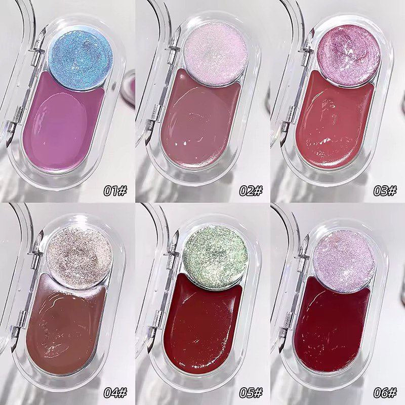 A Gege bear highlighter & blush cream lipgloss