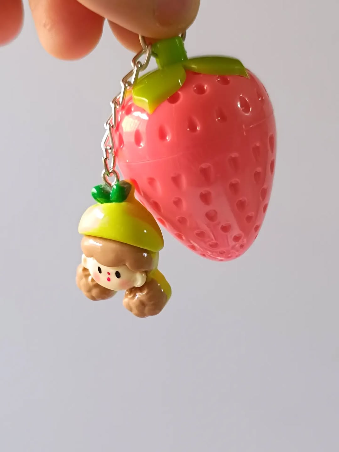 Strawberry girly with  chain lip balm