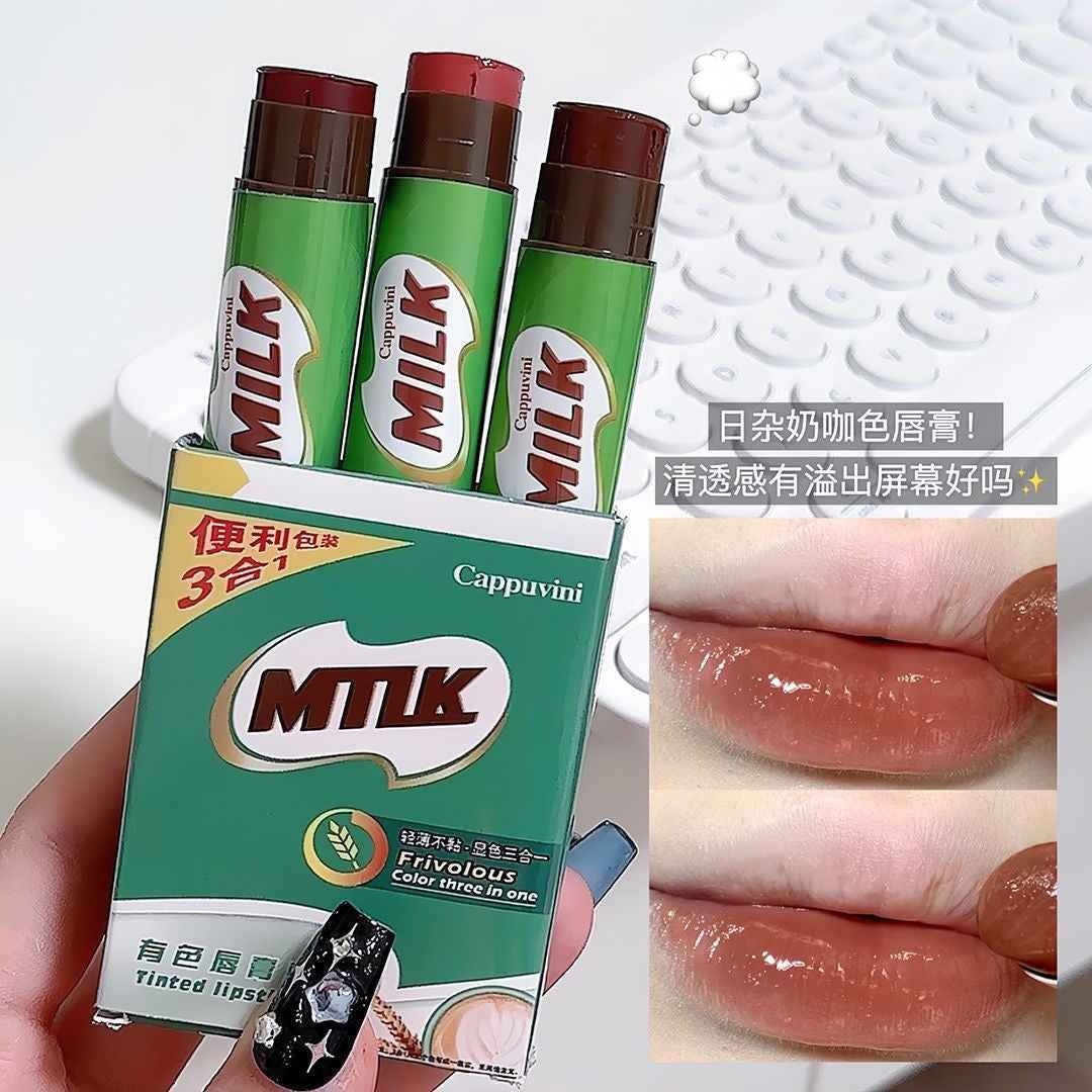 A aCappuvini milk tinted lip balm