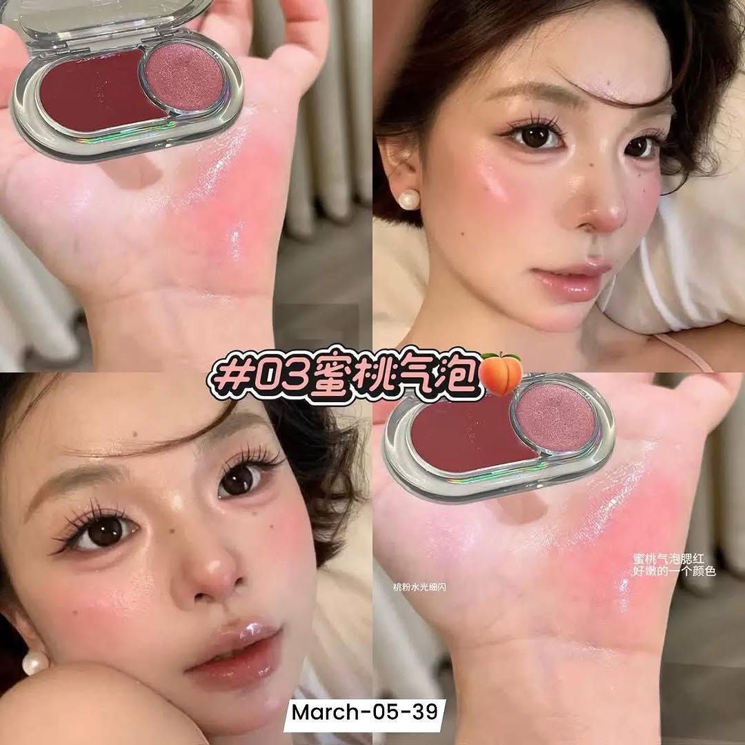 A Gege bear highlighter & blush cream lipgloss