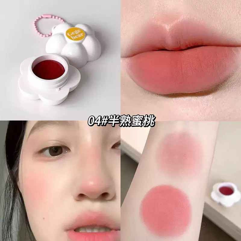 A Gegebear pink cherry lipmud & cheeks 🌷