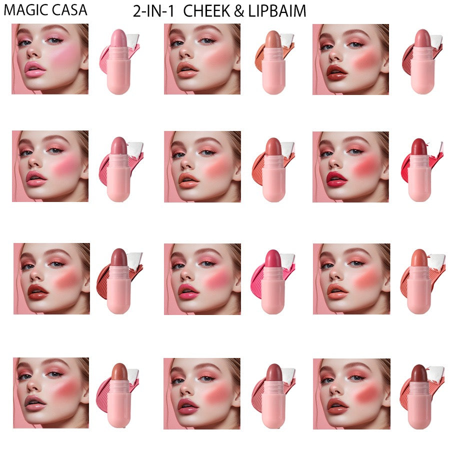 Magic casa 2 in 1 cheek & lip balm (12pcs )