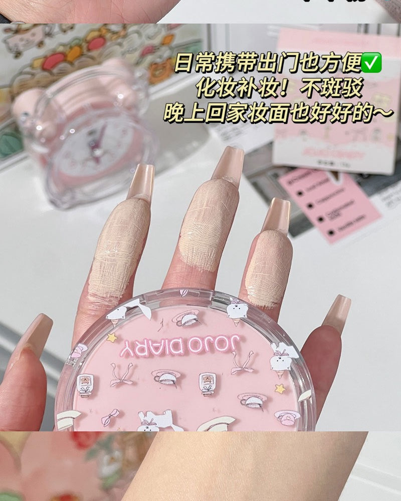 A JOJO DIARY  Air Cushion BB Cream Oil Control foundation Lasting Waterproof with  cute pearl lace charm 💗🌷🌷