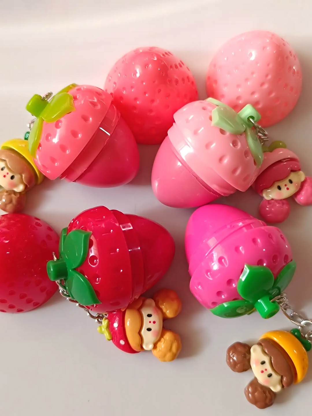 Strawberry girly with  chain lip balm