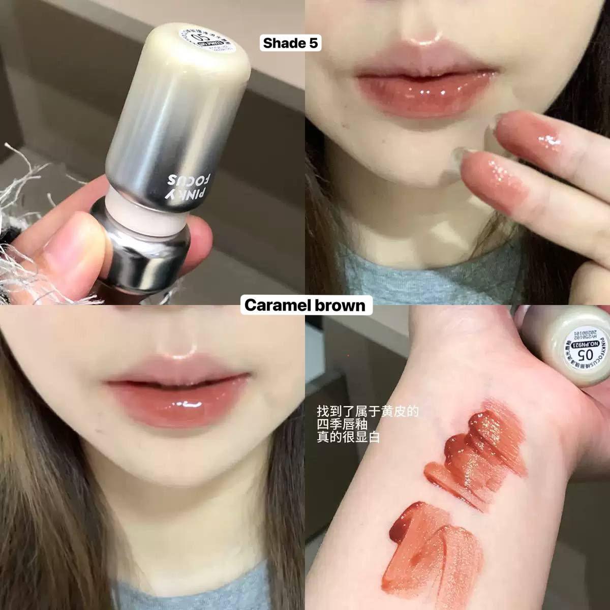 Pinky focus gorgeous mirror  lip glaze