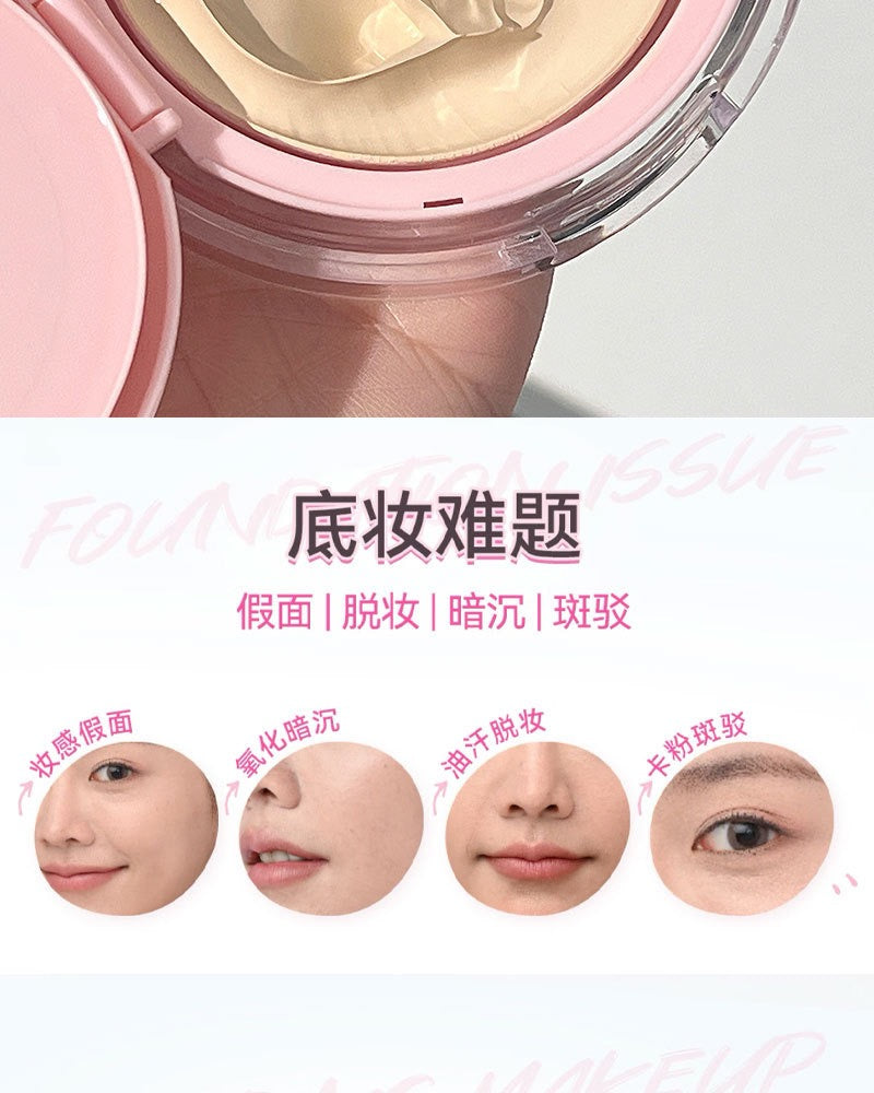 A JOJO DIARY  Air Cushion BB Cream Oil Control foundation Lasting Waterproof with  cute pearl lace charm 💗🌷🌷