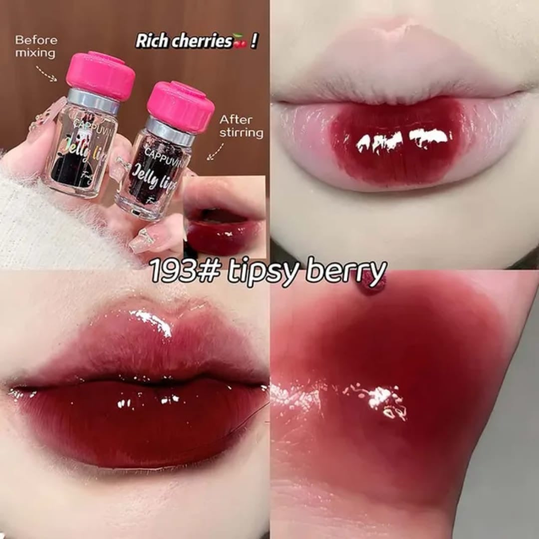 Cappuvini  jelly lips 💋 mushroom transculent lipgloss