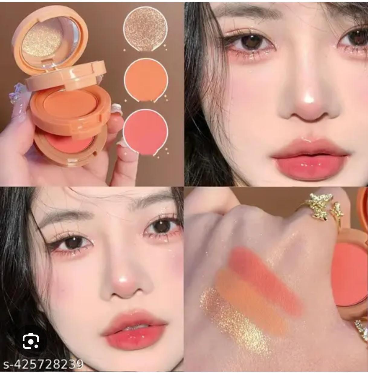 A Blusher & highlighter 3 in 1