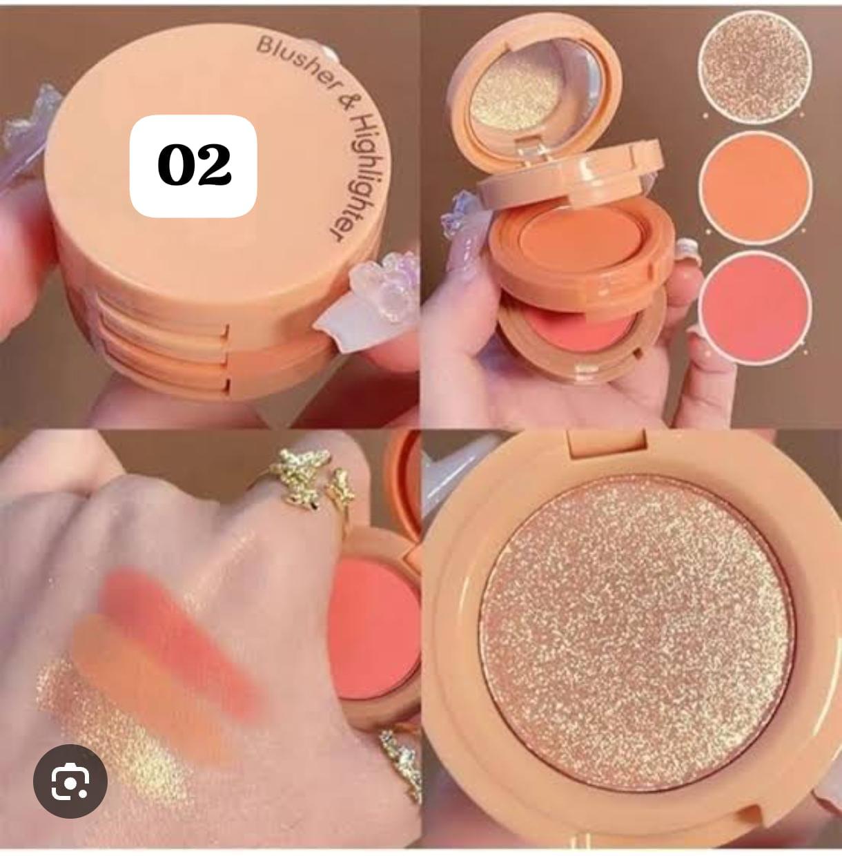 A Blusher & highlighter 3 in 1