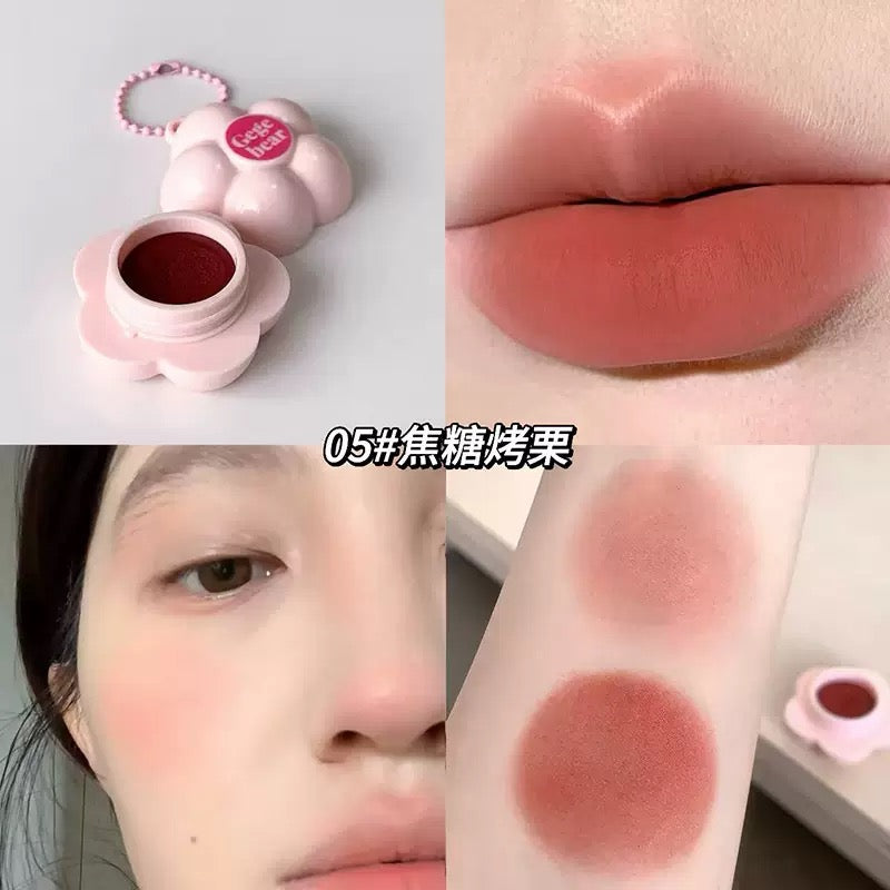 A Gegebear pink cherry lipmud & cheeks 🌷