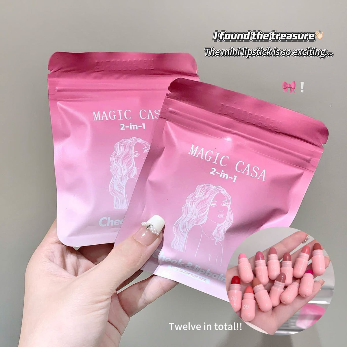 Magic casa 2 in 1 cheek & lip balm (12pcs )