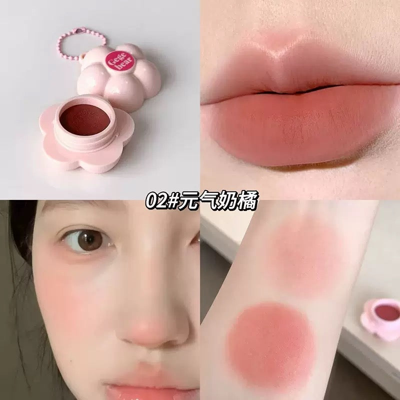 A Gegebear pink cherry lipmud & cheeks 🌷