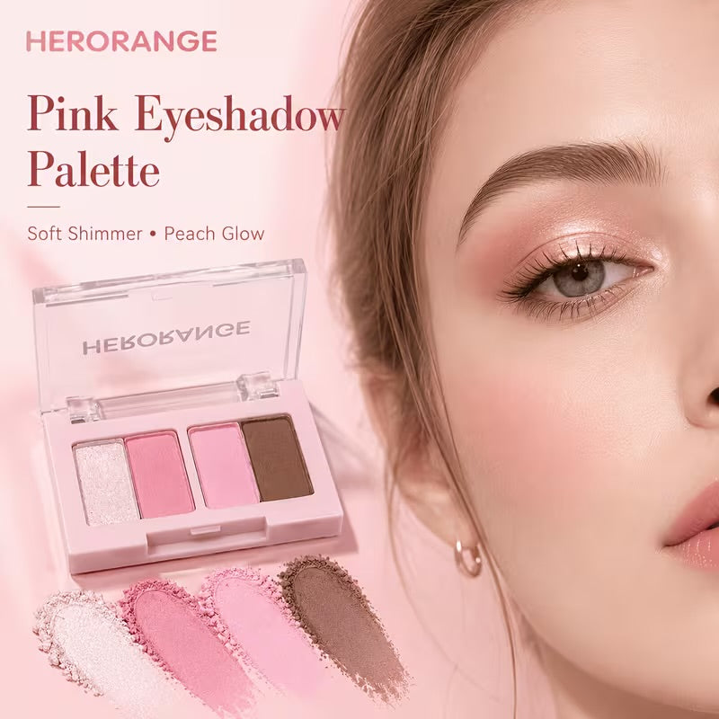 A aHeroange  pink makeup set 7 in 1