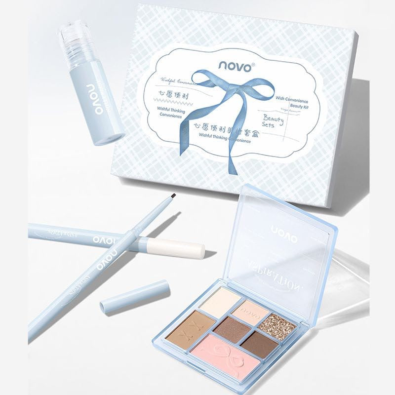 A Novo 4in1 make up set
Eyeshadow+eyeliner+eyeborwliner+lipstick ✅🎀