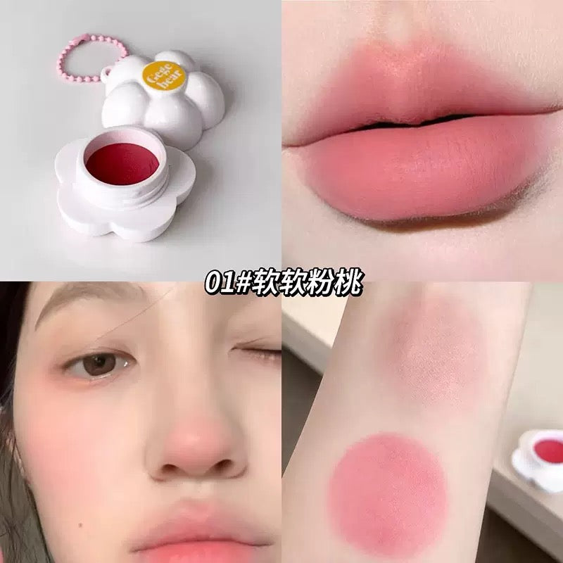 A Gegebear pink cherry lipmud & cheeks 🌷