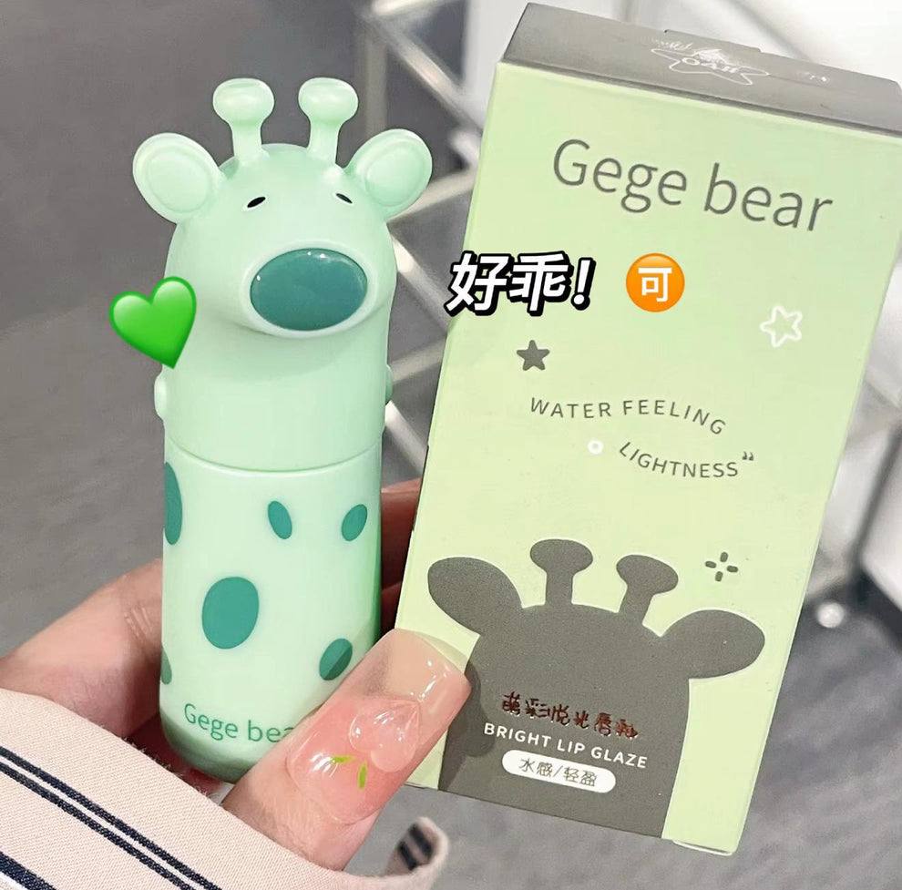 A Gege bear bright lipglaze