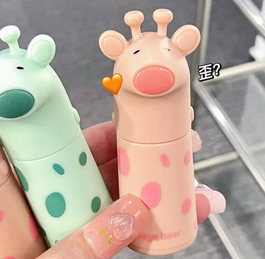 A Gege bear bright lipglaze