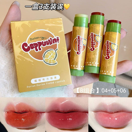 Cappuvini Durian Tinted Lip Balm set 3 pcs